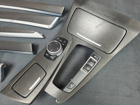 BMW F10 F11 AUTO INTERIOR TRIM SET - BLACK BRUSHED ALUMINIUM
