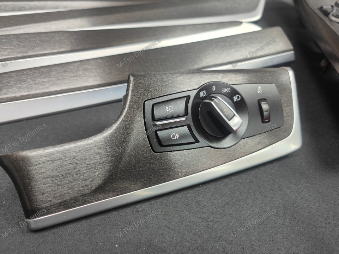 BMW F10 F11 AUTO INTERIOR TRIM SET - BLACK BRUSHED ALUMINIUM