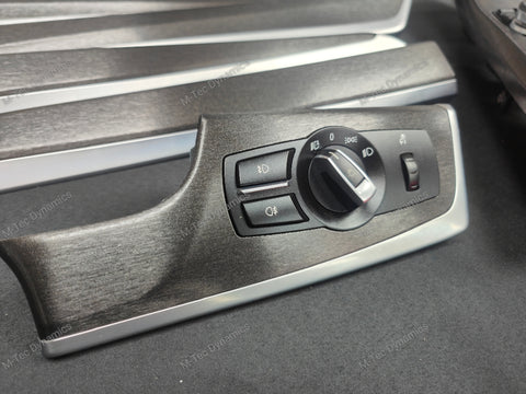 BMW F10 F11 AUTO INTERIOR TRIM SET - BLACK BRUSHED ALUMINIUM