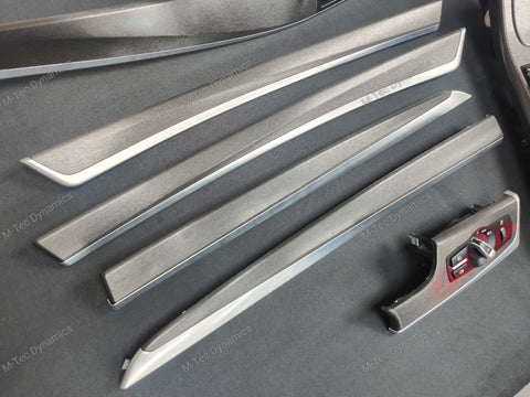 BMW F10 F11 AUTO INTERIOR TRIM SET - BLACK BRUSHED ALUMINIUM