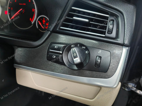 WRAPPING SERVICE - BMW F10 F11 INTERIOR TRIM SET - BLACK BRUSHED ALUMINIUM