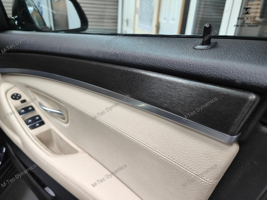 WRAPPING SERVICE - BMW F10 F11 INTERIOR TRIM SET - BLACK BRUSHED ALUMINIUM