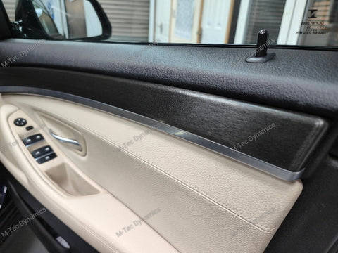 WRAPPING SERVICE - BMW F10 F11 INTERIOR TRIM SET - BLACK BRUSHED ALUMINIUM