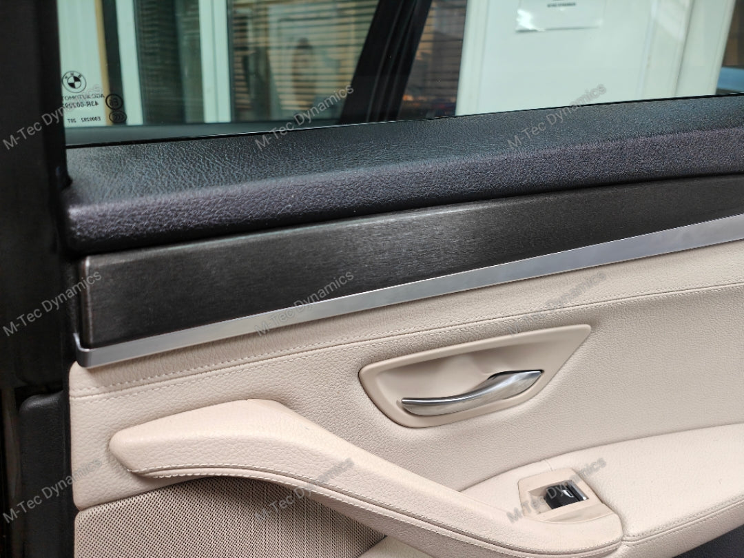 WRAPPING SERVICE - BMW F10 F11 INTERIOR TRIM SET - BLACK BRUSHED ALUMINIUM