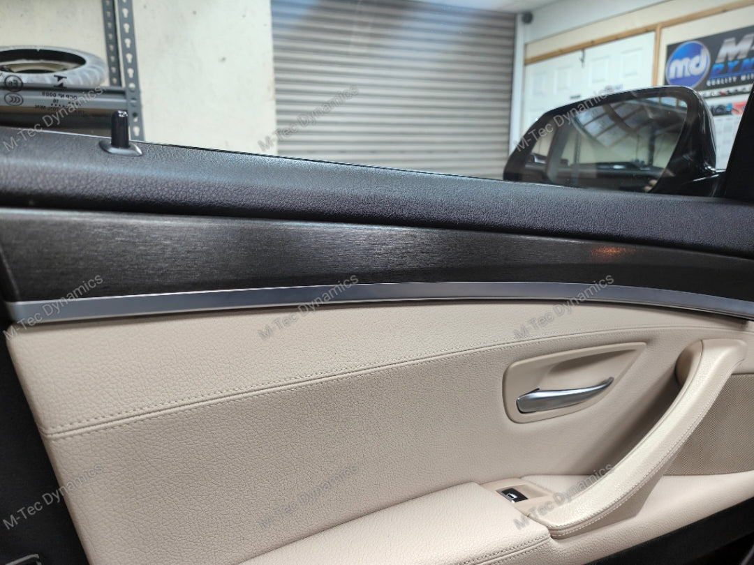 WRAPPING SERVICE - BMW F10 F11 INTERIOR TRIM SET - BLACK BRUSHED ALUMINIUM