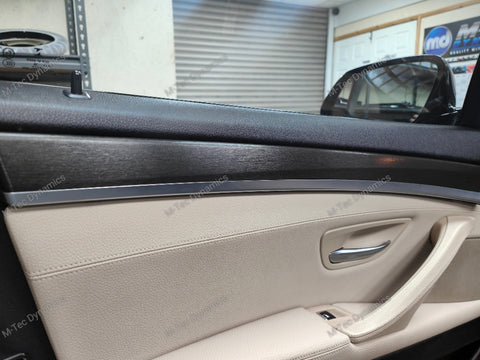 WRAPPING SERVICE - BMW F10 F11 INTERIOR TRIM SET - BLACK BRUSHED ALUMINIUM