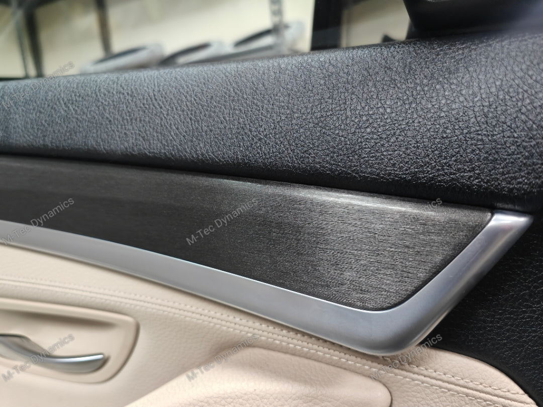 WRAPPING SERVICE - BMW F10 F11 INTERIOR TRIM SET - BLACK BRUSHED ALUMINIUM