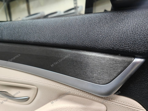 WRAPPING SERVICE - BMW F10 F11 INTERIOR TRIM SET - BLACK BRUSHED ALUMINIUM