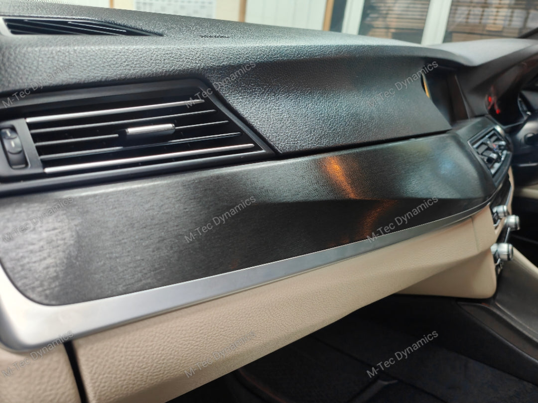 WRAPPING SERVICE - BMW F10 F11 INTERIOR TRIM SET - BLACK BRUSHED ALUMINIUM