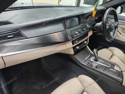 WRAPPING SERVICE - BMW F10 F11 INTERIOR TRIM SET - BLACK BRUSHED ALUMINIUM