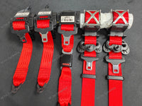 BMW 5-SERIES F10 / M5 FRONT & REAR SEAT BELT SET - RED
