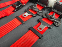 BMW 3-SERIES F30 / F80 M3 RED FRONT & REAR SEAT BELT SET
