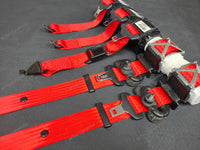 BMW 3-SERIES F30 / F80 M3 RED FRONT & REAR SEAT BELT SET