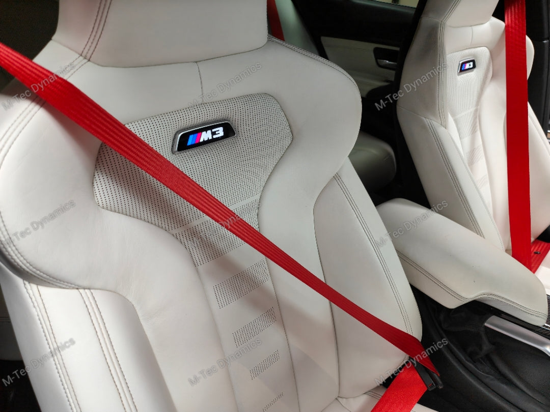 BMW 3-SERIES M3 F80 COLOURED SEAT BELTS - FITTING BASED ON EXCHANGE SERVICE