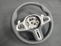 BMW G-SERIES NAPPA LEATHER TRI-STITCH STEERING WHEEL (COMPLETE) - BMW X / 5 / 6 SERIES M-SPORT G05 X5 G06 X6 G07 X7 G30 G31