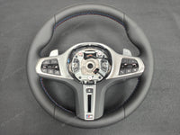 BMW G-SERIES NAPPA LEATHER TRI-STITCH STEERING WHEEL (COMPLETE) - BMW X / 5 / 6 SERIES M-SPORT G05 X5 G06 X6 G07 X7 G30 G31