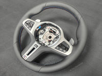 BMW G-SERIES NAPPA LEATHER TRI-STITCH STEERING WHEEL (COMPLETE) - BMW X / 5 / 6 SERIES M-SPORT G05 X5 G06 X6 G07 X7 G30 G31