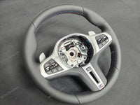 BMW G-SERIES NAPPA LEATHER TRI-STITCH STEERING WHEEL (COMPLETE) - BMW X / 5 / 6 SERIES M-SPORT G05 X5 G06 X6 G07 X7 G30 G31