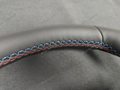 BMW G-SERIES NAPPA LEATHER TRI-STITCH STEERING WHEEL (COMPLETE) - BMW X / 5 / 6 SERIES M-SPORT G05 X5 G06 X6 G07 X7 G30 G31
