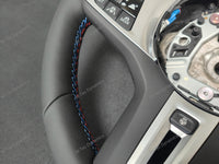 BMW G-SERIES NAPPA LEATHER TRI-STITCH STEERING WHEEL (COMPLETE) - BMW X / 5 / 6 SERIES M-SPORT G05 X5 G06 X6 G07 X7 G30 G31