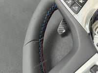 BMW G-SERIES NAPPA LEATHER TRI-STITCH STEERING WHEEL (COMPLETE) - BMW X / 5 / 6 SERIES M-SPORT AUTO G05 X5 G06 X6 G07 X7 G30 G31