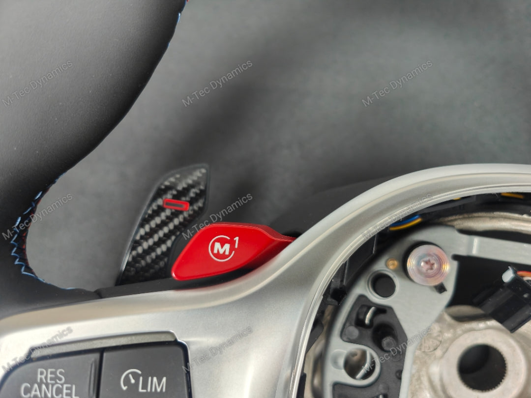 BMW G-SERIES NAPPA LEATHER TRI-STITCH STEERING WHEEL (COMPLETE) - BMW X / 5 / 6 SERIES M-SPORT AUTO G05 X5 G06 X6 G07 X7 G30 G31