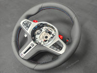 BMW G-SERIES NAPPA LEATHER TRI-STITCH STEERING WHEEL (COMPLETE) - BMW X / 5 / 6 SERIES M-SPORT AUTO G05 X5 G06 X6 G07 X7 G30 G31