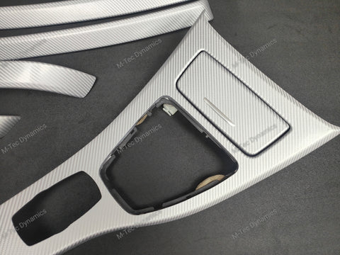 BMW E90 GLOSSY 4D SILVER CARBON INTERIOR TRIM SET