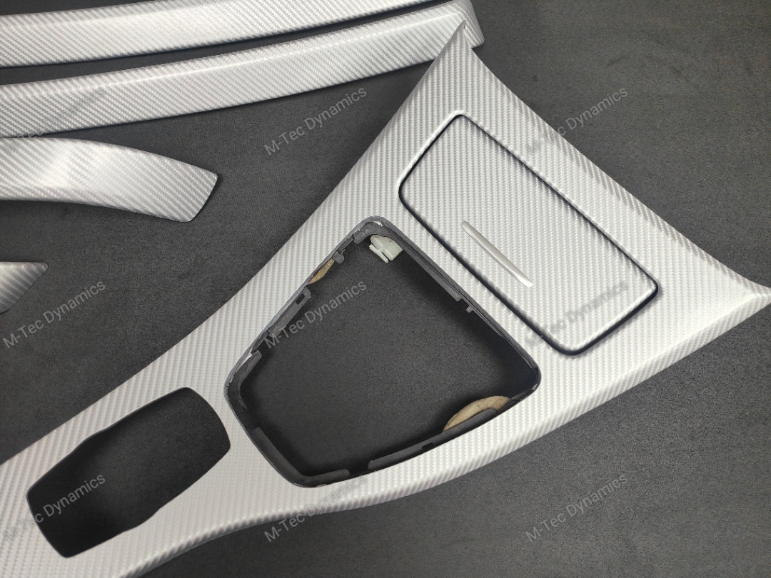 BMW E90 E91  INTERIOR TRIM SET - SILVER 4D CARBON - CIC LCI I-DRIVE