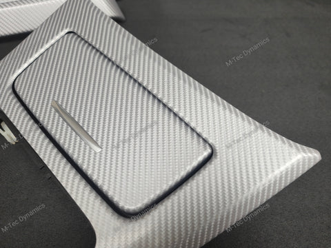 BMW E90 GLOSSY 4D SILVER CARBON INTERIOR TRIM SET