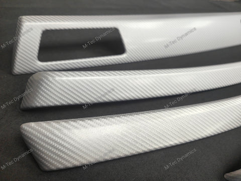BMW E90 GLOSSY 4D SILVER CARBON INTERIOR TRIM SET
