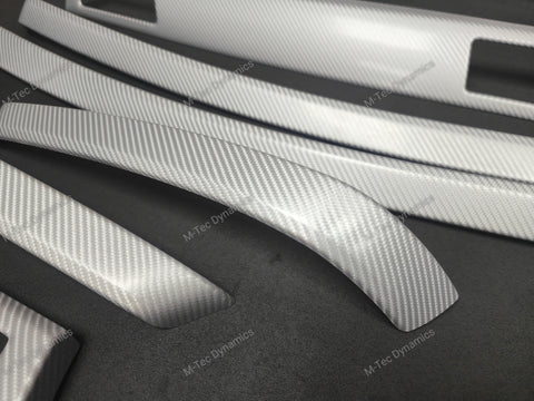 BMW E90 GLOSSY 4D SILVER CARBON INTERIOR TRIM SET