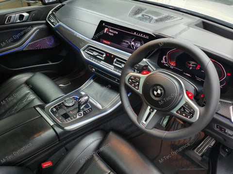 BMW G-SERIES NAPPA LEATHER TRI-STITCH STEERING WHEEL (COMPLETE) - BMW X / 5 / 6 SERIES M-SPORT AUTO G05 X5 G06 X6 G07 X7 G30 G31