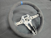 BMW F-SERIES FULL ALCANTARA / BLUE RING / TRI-STITCH STEERING WHEEL - BMW 1 2 3 4 SERIES F20 F22 F30 F32 M2 M3 M4