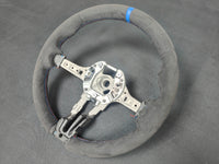 BMW F-SERIES FULL ALCANTARA / BLUE RING / TRI-STITCH STEERING WHEEL - BMW 1 2 3 4 SERIES F20 F22 F30 F32 M2 M3 M4