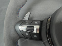 BMW F-SERIES FULL ALCANTARA / BLUE RING / TRI-STITCH STEERING WHEEL - BMW 1 2 3 4 SERIES F20 F22 F30 F32 M2 M3 M4