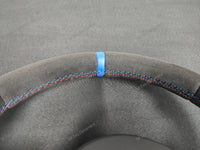 BMW F-SERIES FULL ALCANTARA / BLUE RING / TRI-STITCH STEERING WHEEL - BMW 1 2 3 4 SERIES F20 F22 F30 F32 M2 M3 M4
