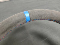BMW F-SERIES FULL ALCANTARA / BLUE RING / TRI-STITCH STEERING WHEEL - BMW 1 2 3 4 SERIES F20 F22 F30 F32 M2 M3 M4