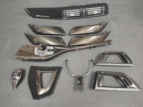 BMW F20 F21 F22 F23 LCI-2 PERFORMANCE STYLE INTERIOR TRIM SET - HIGH GLOSS CARBON - WRAPPING SERVICE