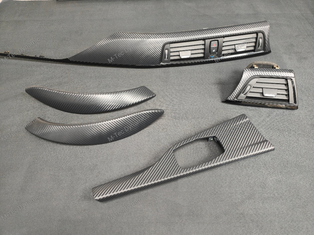 BMW F32 COUPE INTERIOR TRIM SET - 3D CARBON / BLACK ACCENT