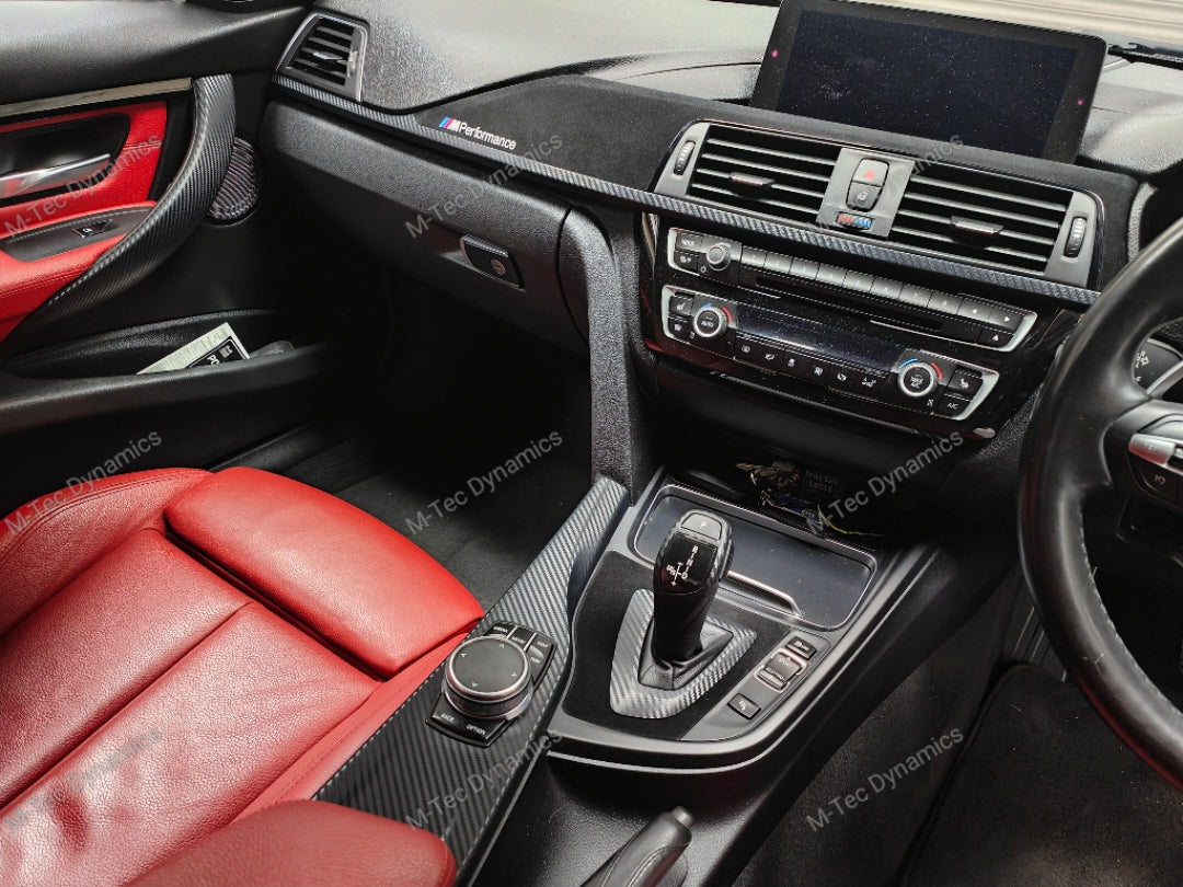 WRAPPING SERVICE - BMW F3X INTERIOR TRIM SET - PERFORMANCE STYLE / 3D MATT CARBON (F30 F31 F32 F33 F36)