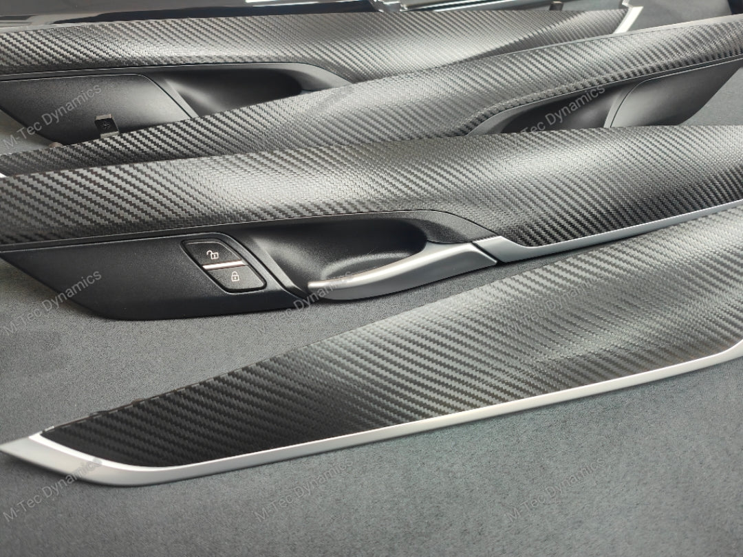 BMW X6 F16 INTERIOR TRIM SET - DEEP TEXTURED GLOSSY BLACK CARBON (MTD-TEX)