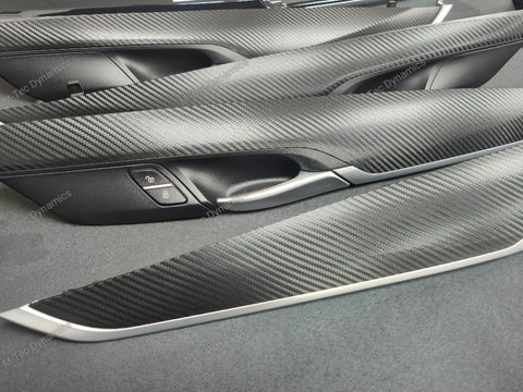BMW X6 F16 INTERIOR TRIM SET - DEEP TEXTURED GLOSSY BLACK CARBON (MTD-TEX)