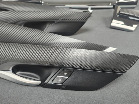 BMW X6 F16 INTERIOR TRIM SET - DEEP TEXTURED GLOSSY BLACK CARBON (MTD-TEX)