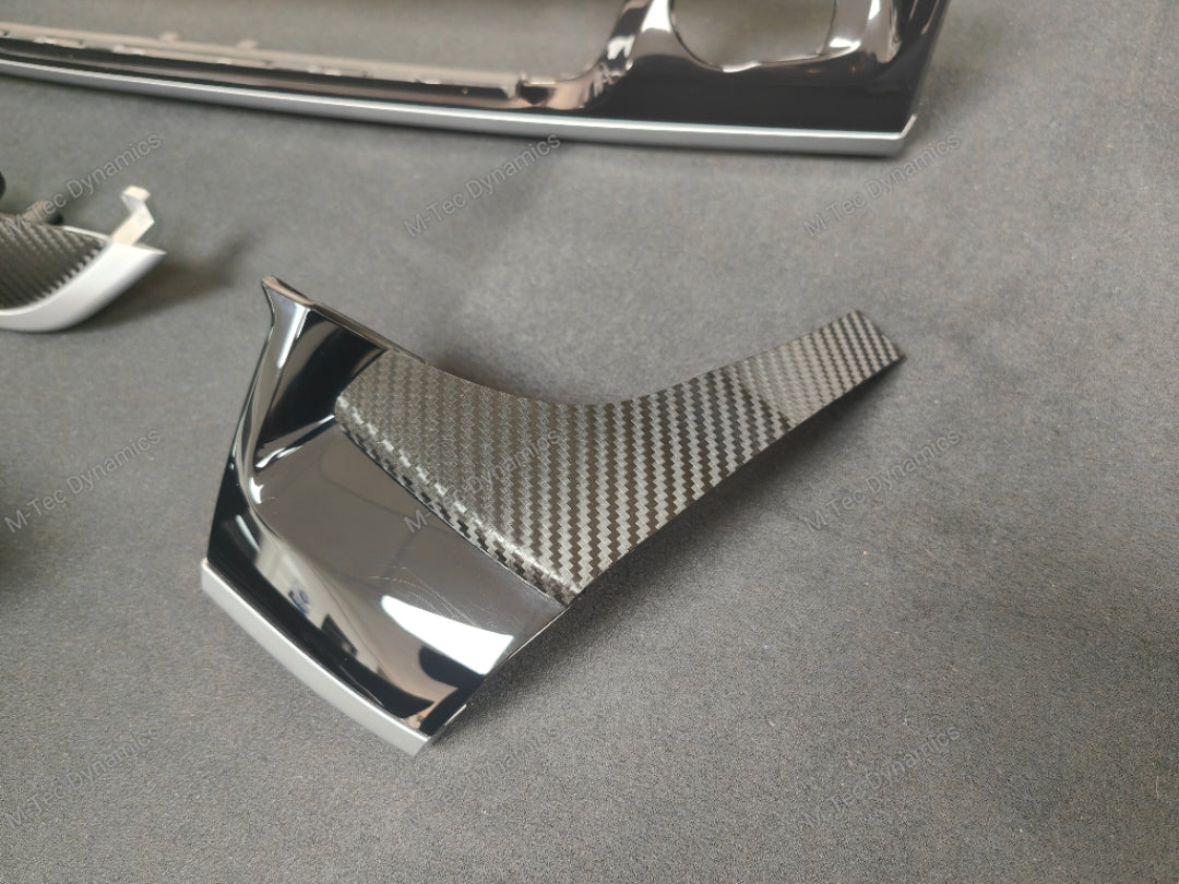 BMW X6 F16 INTERIOR TRIM SET - DEEP TEXTURED GLOSSY BLACK CARBON (MTD-TEX)