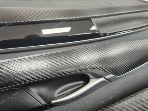 BMW X6 F16 INTERIOR TRIM SET - DEEP TEXTURED GLOSSY BLACK CARBON (MTD-TEX)