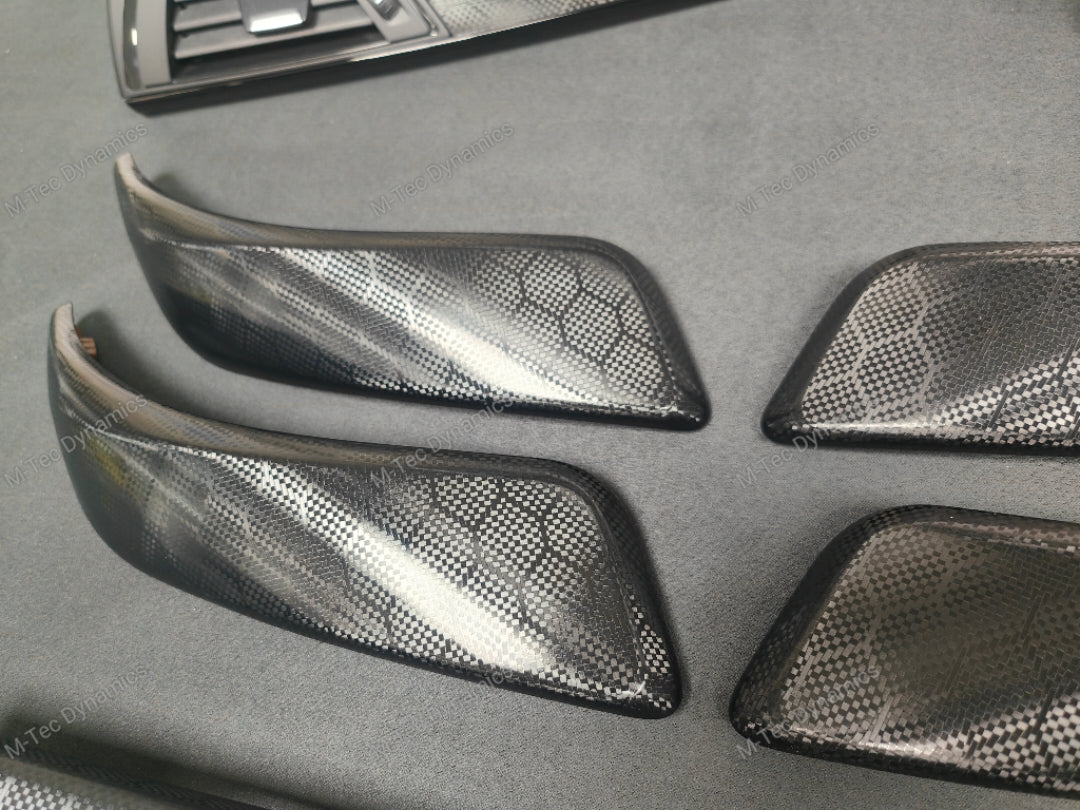 BMW F20 INTERIOR TRIM SET - HEXAGONAL CARBON / GLOSS BLACK ACCENT