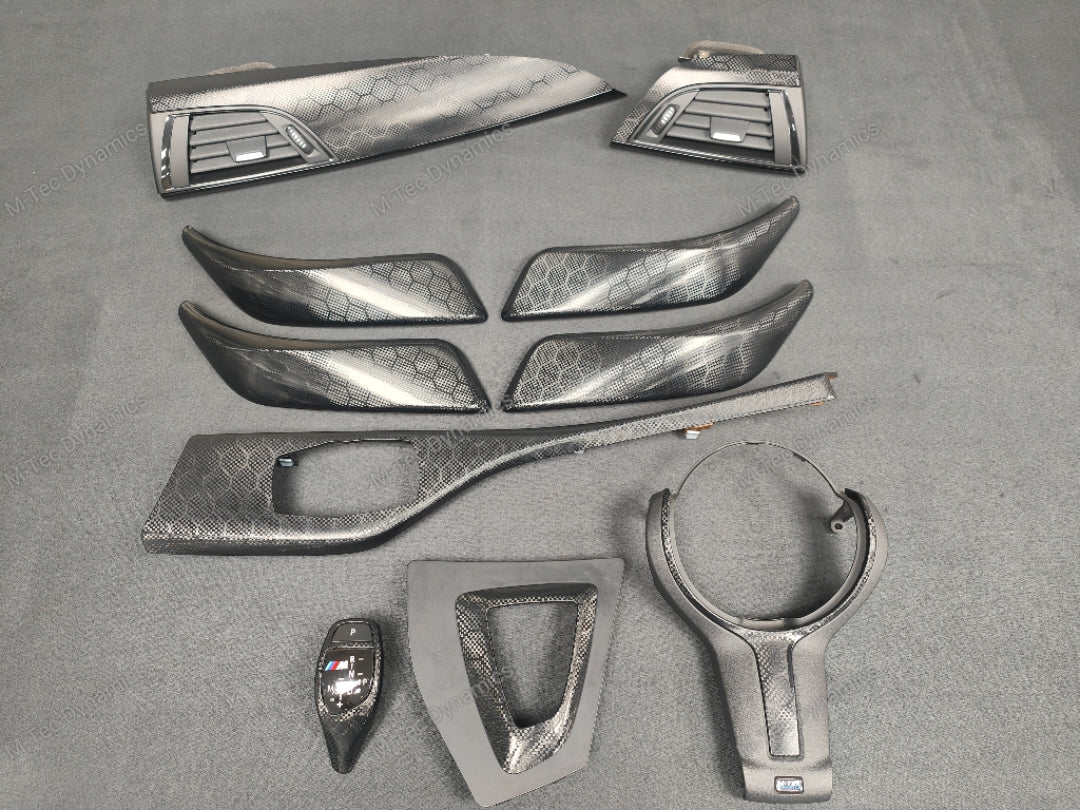 WRAPPING SERVICE - BMW F2X INTERIOR TRIM SET - HEXAGONAL CARBON F20 F21 F22 F23