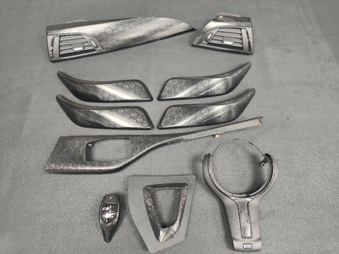 WRAPPING SERVICE - BMW F2X INTERIOR TRIM SET - HEXAGONAL CARBON F20 F21 F22 F23