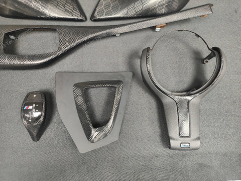 WRAPPING SERVICE - BMW F2X INTERIOR TRIM SET - HEXAGONAL CARBON F20 F21 F22 F23